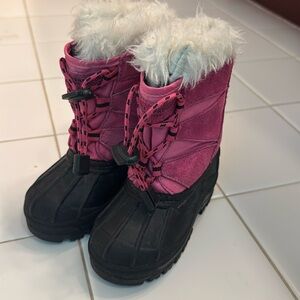 Weatherproof Pink & Black Snow Boots Size 5